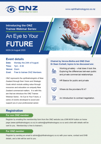 Trainee webinar flyer